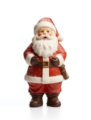 Obraz premium Beautiful glass Christmas tree toy with decoration isolated on white background