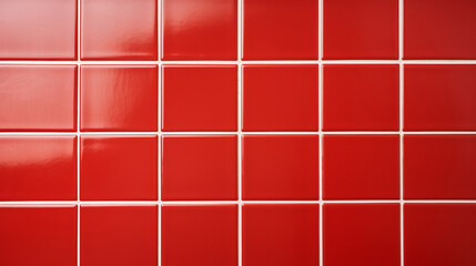 Red ceramic tile wall or floor background. Design wallpaper copyspace