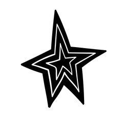 Obraz premium Doodle Star Illustration