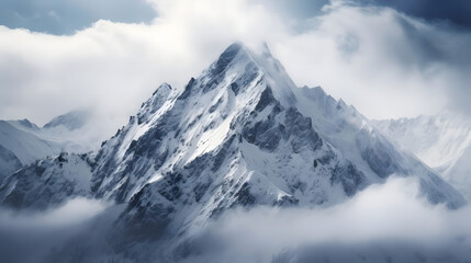 Fototapeta na wymiar Snowy Mountains Majesty, winter snow