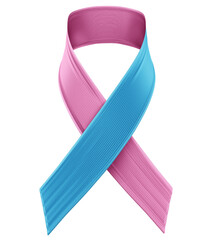 3D pink and blue ribbon