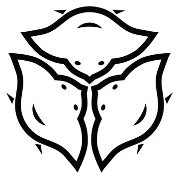 recommend clip art: 家紋です。陰三つ千鳥といいます。