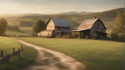 A Slice of Rural Heaven: Rustic Farmhouse Landscape