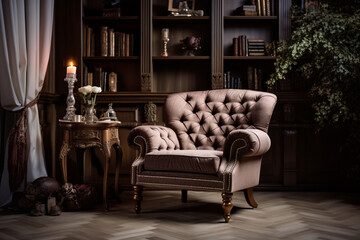 Fototapeta na wymiar Classic sofa furniture design in living room