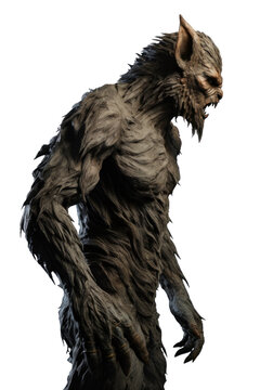 scary werewolf, png file of isolated cutout object on transparent background.