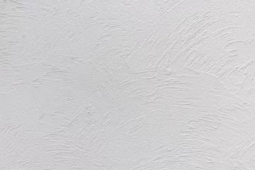 Fotobehang 左官のコテで描いた白壁の模様、背景素材 © captainT