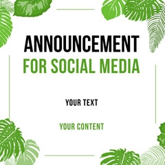 Green jungle social media template