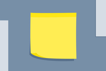 Blank yellow sticky note
