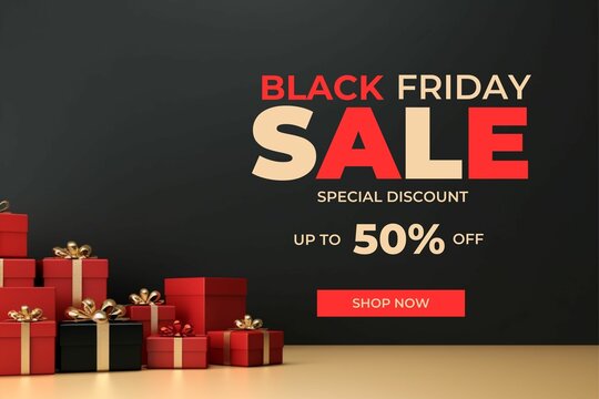 Grab Attention with Black Friday Sale Social Media Banner Offer Background