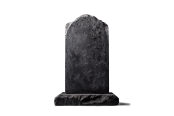 tombstone, png file of isolated cutout object with shadow on transparent background.