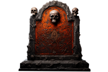 tombstone, png file of isolated cutout object on transparent background.