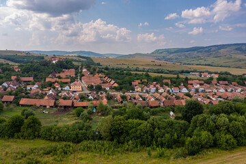 The fortified church and village of Viscri in Romania	