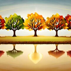 autumn landscape with tree