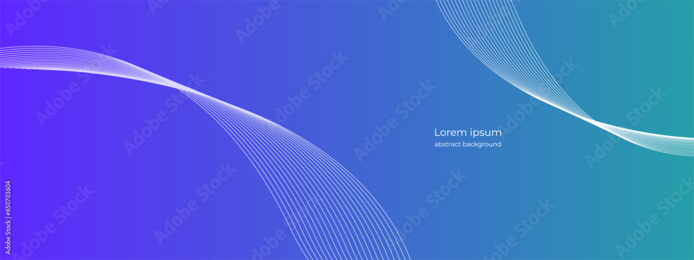 Poster abstract wave lines on blue background. modern background of wave lines. business background for you