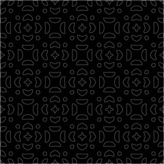 A repeat pattern of white dots on a black background. Simple texture for posters, sites, business cards, covers.