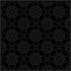 A repeat pattern of white dots on a black background. Simple texture for posters, sites, business cards, covers.