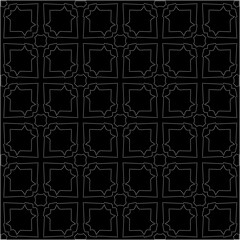 A repeat pattern of white dots on a black background. Simple texture for posters, sites, business cards, covers.