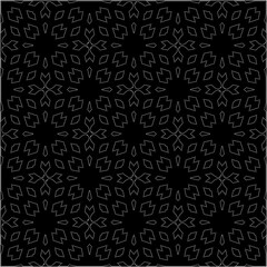A repeat pattern of white dots on a black background. Simple texture for posters, sites, business cards, covers.