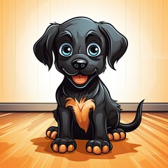 Cute Dog in cartoon style
