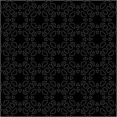 A repeat pattern of white dots on a black background. Simple texture for posters, sites, business cards, covers.
