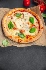 pizza cheese fast food meal fresh food snack on the table copy space food background rustic top view