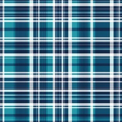 Tartan seamless pattern background in aqua, turquoise. Check plaid textured graphic design. Checkered fabric modern fashion print. New Classics: Menswear Inspired concept.