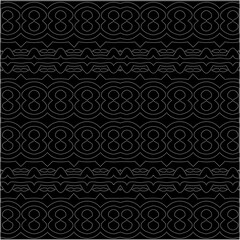 A repeat pattern of white dots on a black background. Simple texture for posters, sites, business cards, covers.