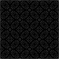 A repeat pattern of white dots on a black background. Simple texture for posters, sites, business cards, covers.