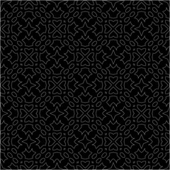 A repeat pattern of white dots on a black background. Simple texture for posters, sites, business cards, covers.