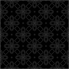 A repeat pattern of white dots on a black background. Simple texture for posters, sites, business cards, covers.