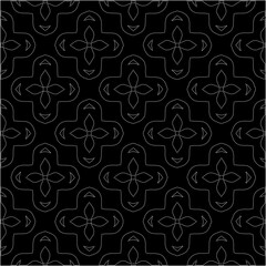 A repeat pattern of white dots on a black background. Simple texture for posters, sites, business cards, covers.