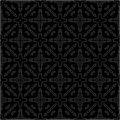 A repeat pattern of white dots on a black background. Simple texture for posters, sites, business cards, covers.