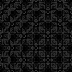 Fototapeta premium A repeat pattern of white dots on a black background. Simple texture for posters, sites, business cards, covers.