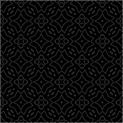 A repeat pattern of white dots on a black background. Simple texture for posters, sites, business cards, covers.