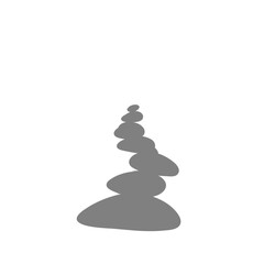 Balance pebble stone  vector illustration. Wellness harmony logo.