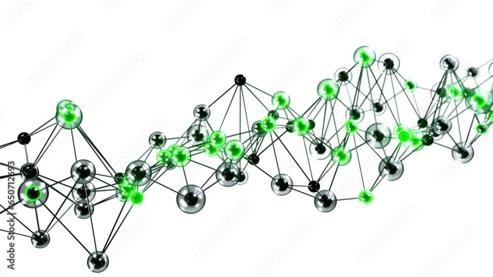 Poster 4k loop animation of molecular structure