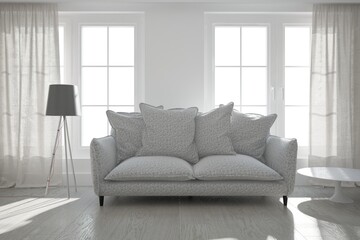 Modern interior design. 3D illustration