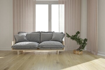 Modern interior design. 3D illustration