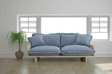 Modern interior design. 3D illustration