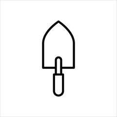 Trowel icon. Vector concept illustration for design on white background