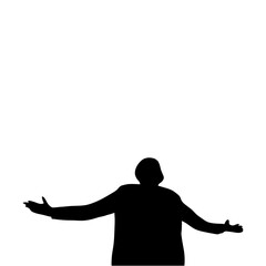 silhouette of person celebrating success