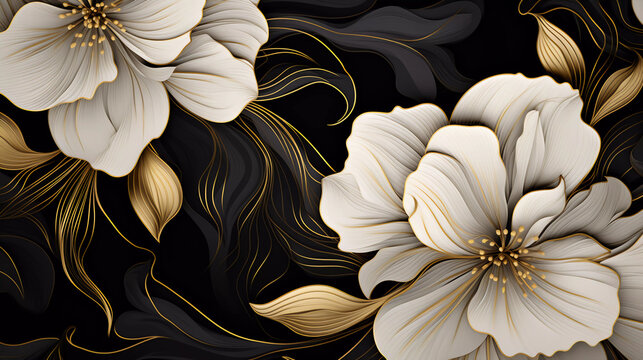 White gold flower background