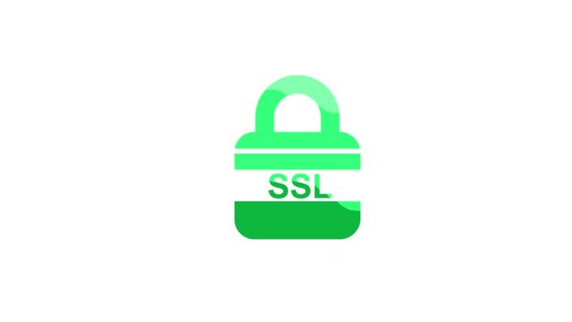 ssl certificate website protection cybersecurity animation