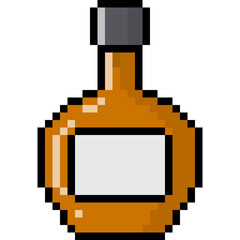 Bottle Pixel Art Color Icon