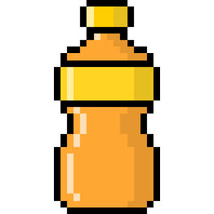 Bottle Pixel Art Color Icon