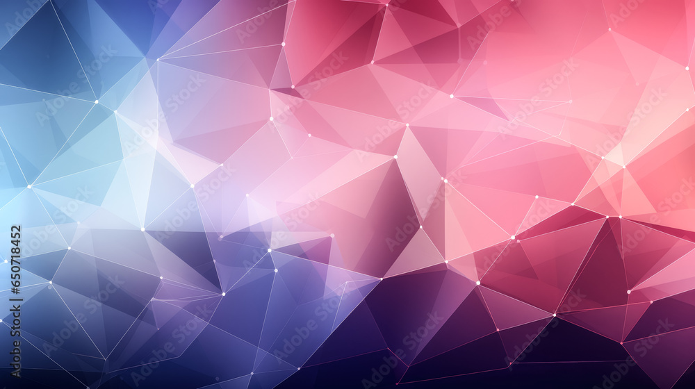 Aufkleber an abstract technology background with a plexus mesh in shades of blue and purple is the scene of th