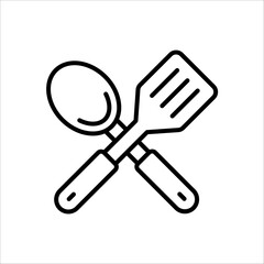 spatula vector icon trendy symbol template on white background