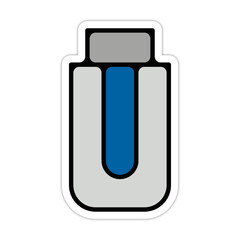 picto logo icones et symbole cle usb disque dur stockage gras couleur bleu relief