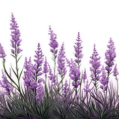 Naklejka premium Lavender sway in the breeze