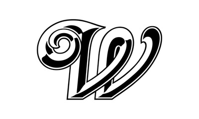 Luxury letter w logo